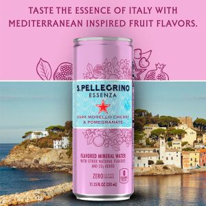 San Pellegrino Essenza Sparkling Cherry Water Cans 6x330ml